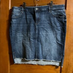 Kut From The Kloth Connie High Low Denim Skirt 14W